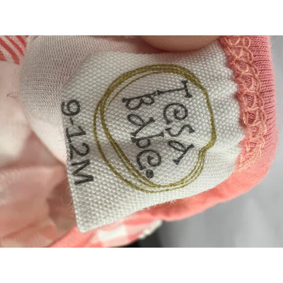 Tesa Babe Gingham Cowgirl Romper 9-12M, Western Boots Hats Rodeo Outfit - Picture 6 of 7